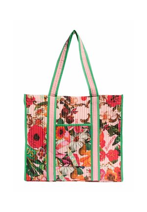 Love & Roses OVERSIZED QUILTED TOTE BAG . - Cabas - pink floral