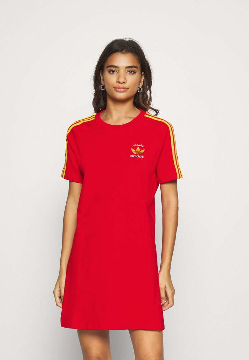 adidas Originals STRIPES SPORTS INSPIRED REGULAR DRESS - Obleka iz džersija - red