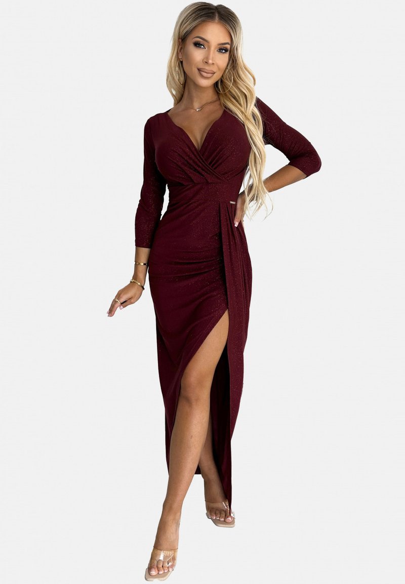 Chelsea Clark SHINY AND A SLIT ON THE LEG Occasion wear bordeaux