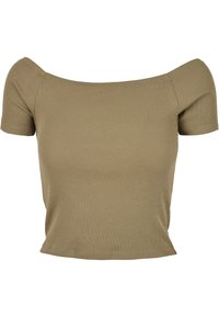 OFF SHOULDER - Camiseta básica - khaki