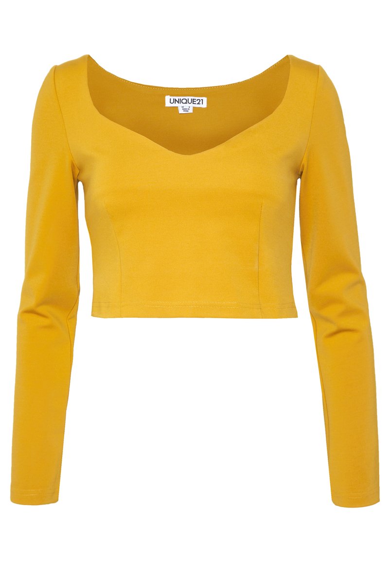 UNIQUE 21 Longsleeve mosterdgeel UNIQUE 21 Longsleeve mosterdgeel