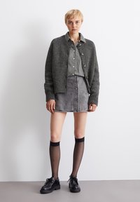 Marc O'Polo DENIM BUTTONS - Adīta jaka - dark shadow melange