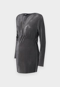 OLMSILAL V NECK - Longsleeve - silver