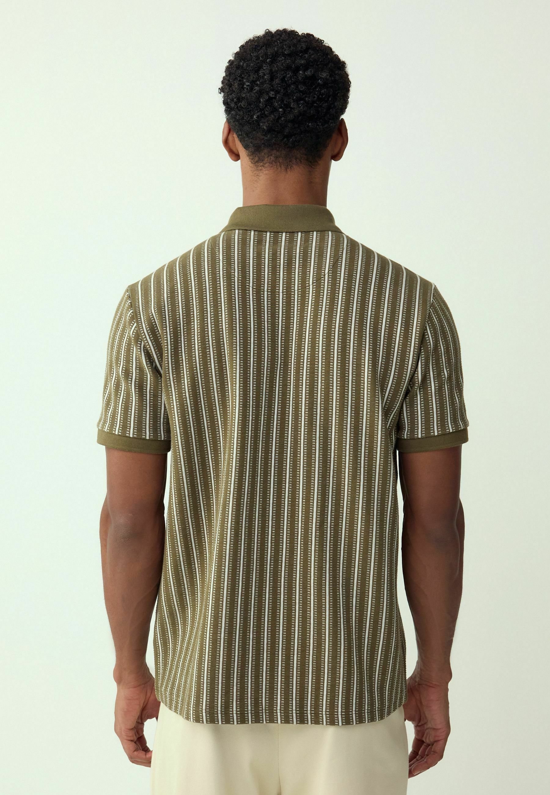 Next VERITCAL STRIPE - REGULAR FIT - Polo shirt - green white