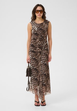Maxi dress - leopard butter yellow
