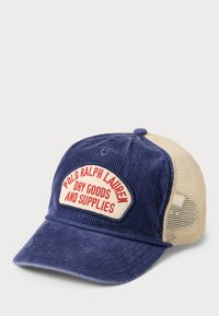 LOGO-PATCH CORDUROY TRUCKER CAP UNISEX - Cappellino - light navy