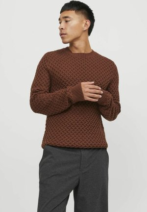 BLASTEEN STRUCTURE - Strickpullover - cherry mahogany