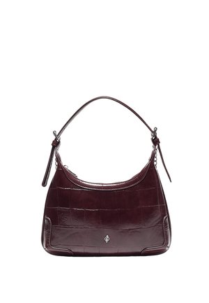 Stradivarius, MOCK CROC MINI CHAIN SHOULDER BAG - Sac à main - dark red
