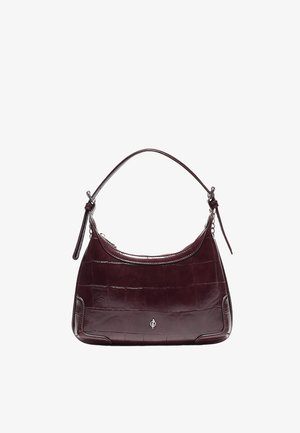 Stradivarius, MOCK CROC MINI CHAIN SHOULDER BAG - Sac à main - dark red