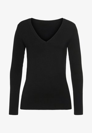 LASCANA V-AUSSCHNITT - Jumper - schwarz