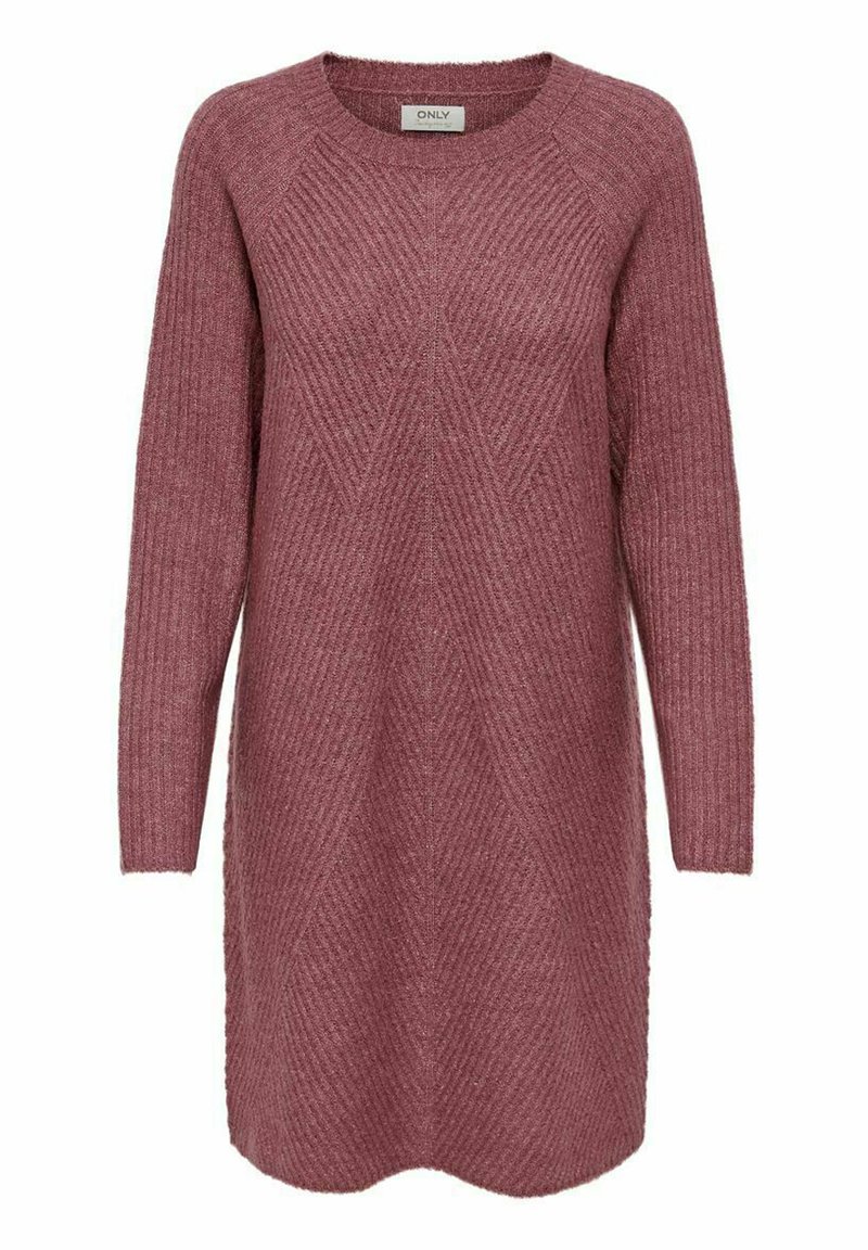 Only Gebreide jurk metallic-rood