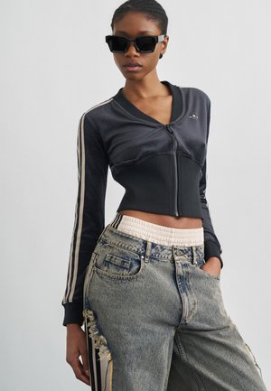adidas Originals, V NECK  - Felpa con zip - black