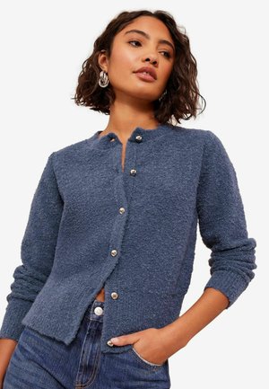 Friends Like These REGULAR FIT - BUTTON DETAIL CREW NECK - Cardigan - blue