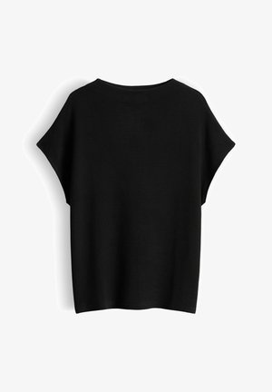 someday., RELAXED RIB STRUCTURE - T-shirt basic - black
