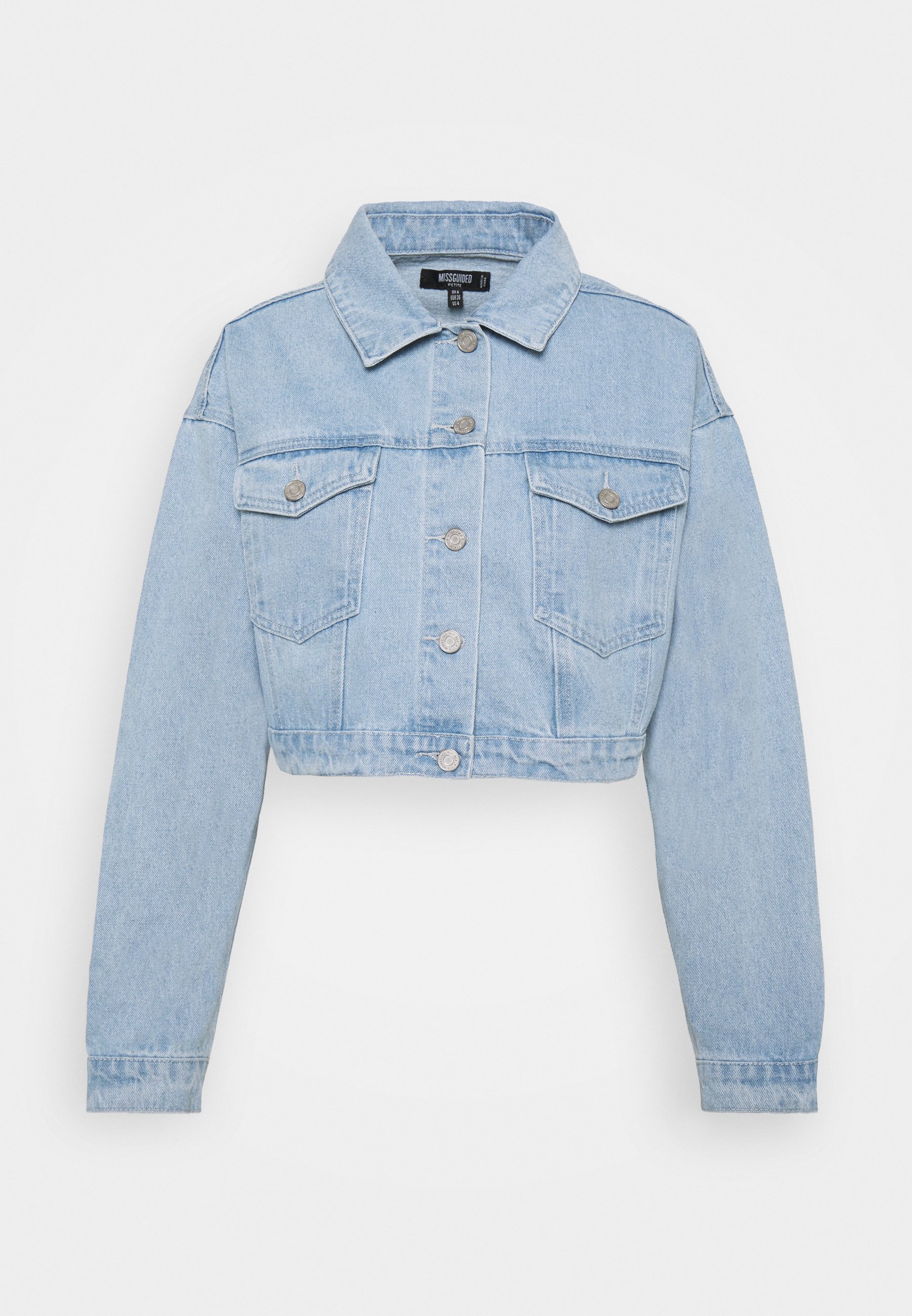 jeansjacke cropped blau