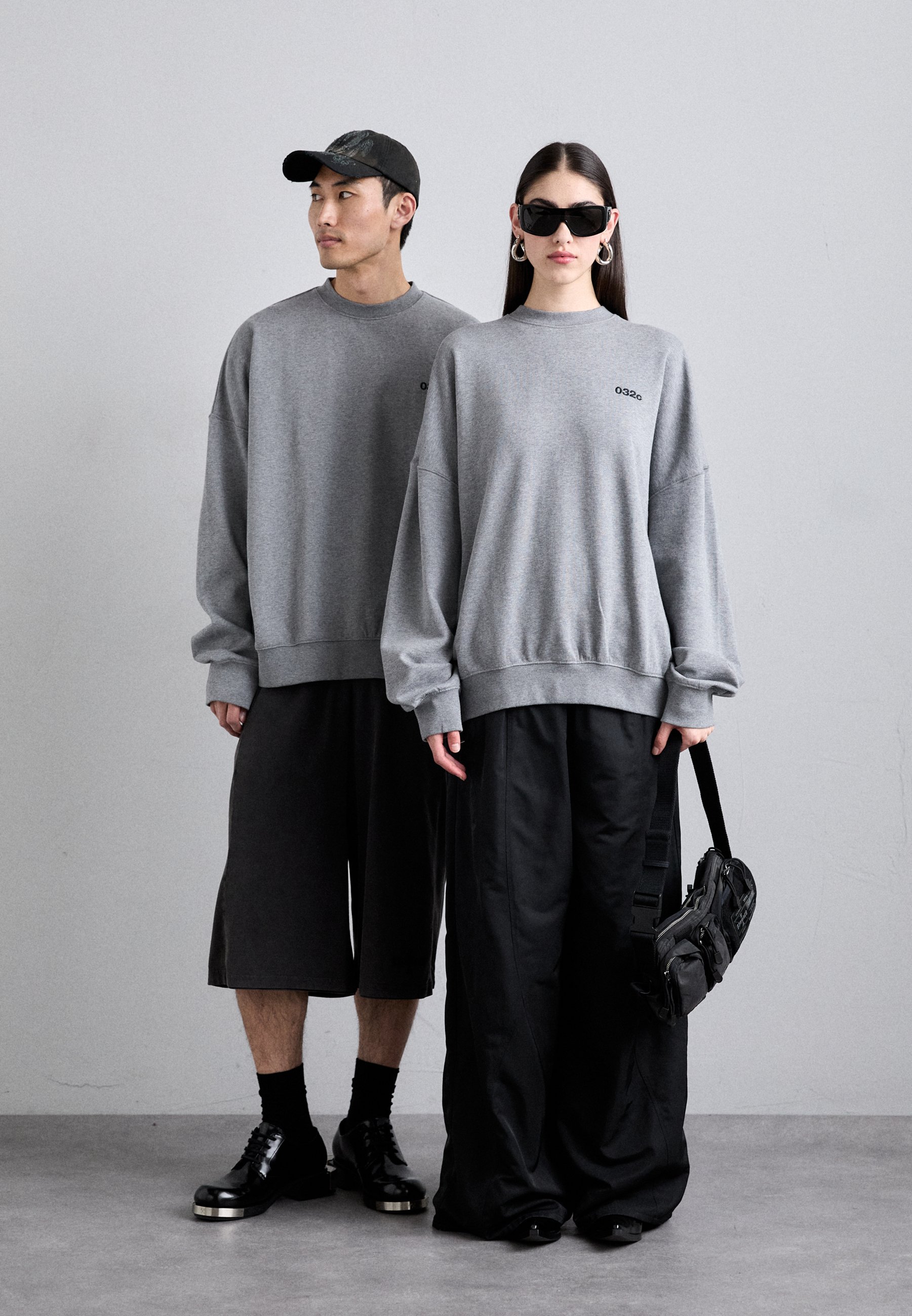032c BUBBLE CREWNECK UNISEX - Sweatshirt - grey melange/grey