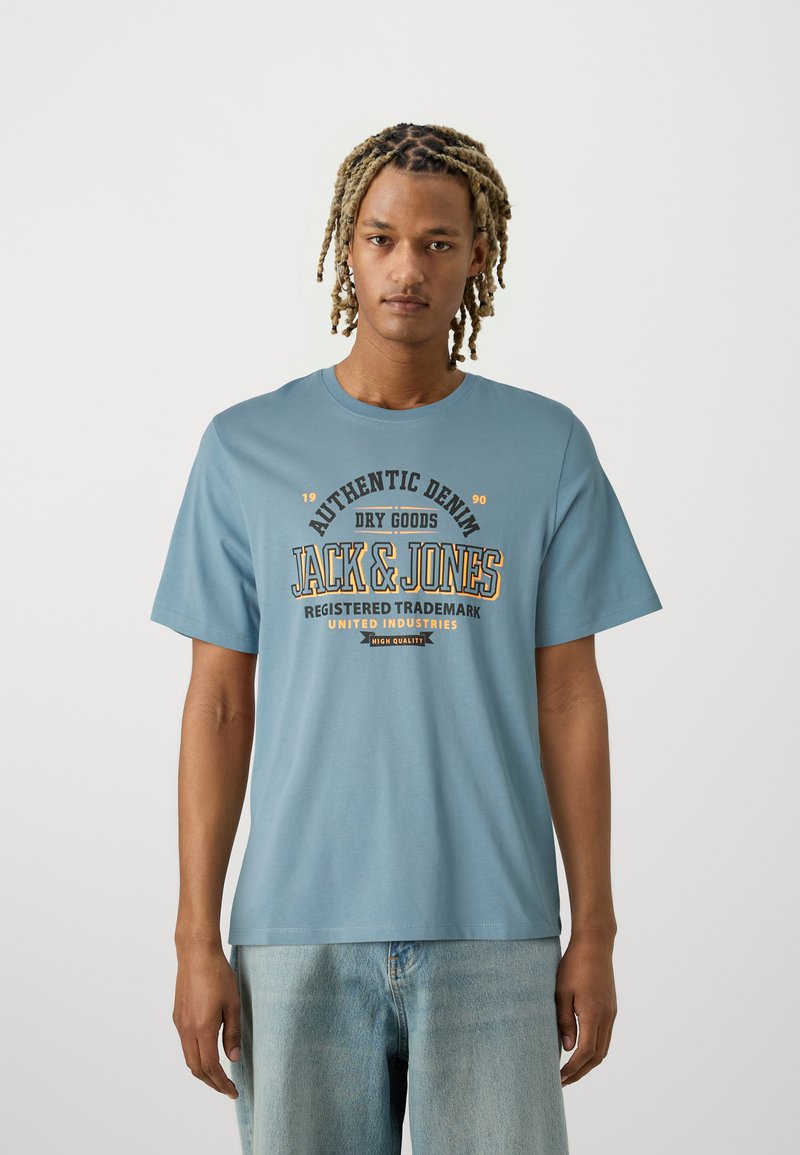 Jack Jones Portland Block Branding Ss Cn Ln Bright White - Men's T