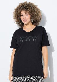 Ulla Popken SHORT SLEEVE GRAPHIC - T-shirt imprimé - black