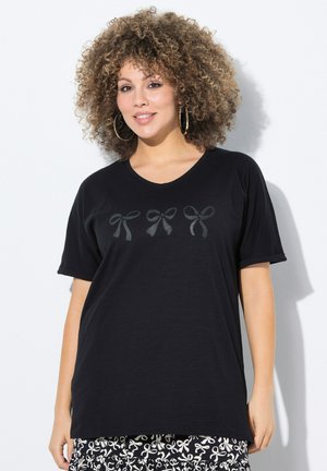 Ulla Popken SHORT SLEEVE GRAPHIC - T-shirt imprimé - black