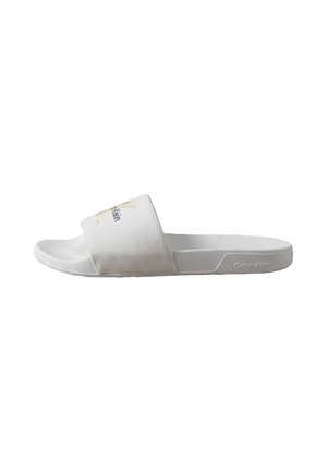 Calvin Klein ESS SLIDE CV - Badesandaler - bright white/anise flower