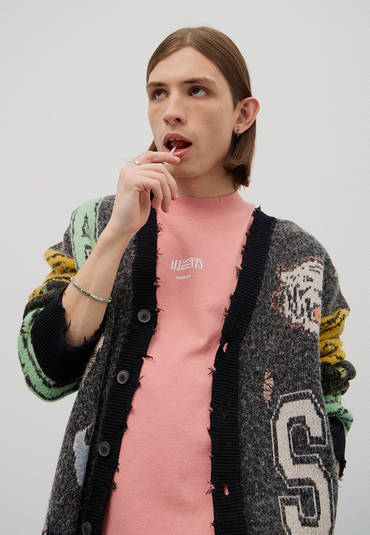 AllSaints T-shirt basic roze