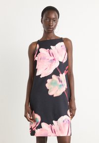 DKNY SQUARE NECK - Laisvo kirpimo suknelė - black