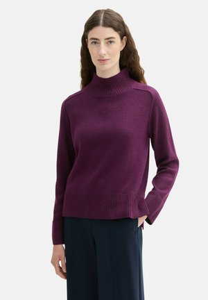 Strickpullover - black berry melange
