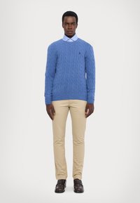 Polo Ralph Lauren CABLE KNIT WOOL CASHMERE JUMPER - Pulóver - harbor mist
