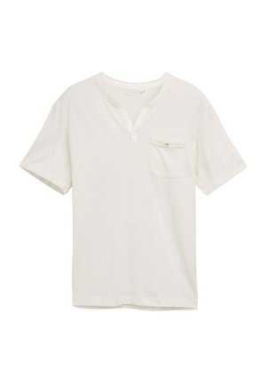 HENLEY - T-shirt print - white fine stripe