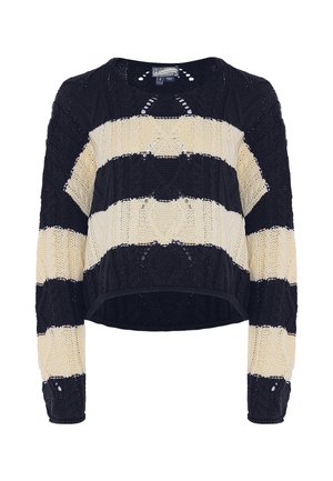 DreiMaster, DREIMASTER PULLOVER MIT STREIFEN - Maglione - wollweiss marine