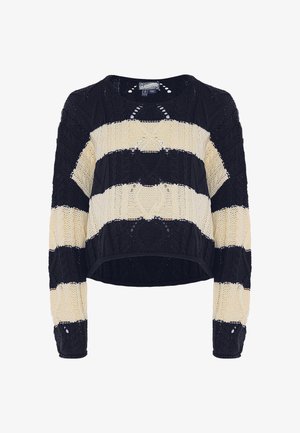 DreiMaster, DREIMASTER PULLOVER MIT STREIFEN - Pullover - wollweiss marine