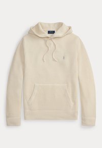 TEXTURED WOOL-COTTON HOODED SWEATER - Φούτερ με κουκούλα - andover cream