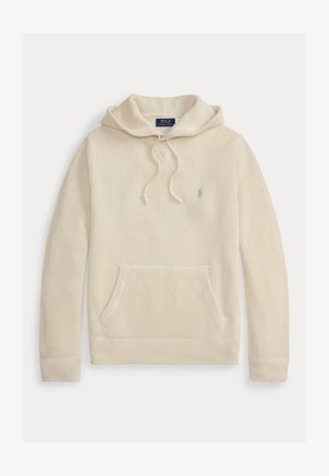 Polo Ralph Lauren TEXTURED WOOL-COTTON HOODED SWEATER - Kapuzenpullover - andover cream