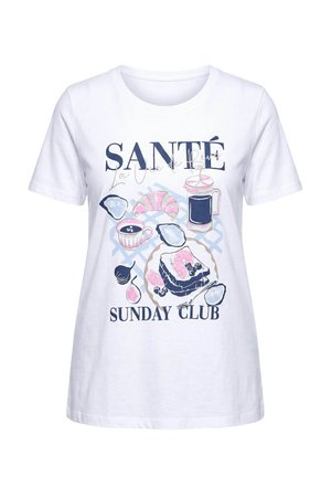 Angel of Style, SANTE SUNDAY CLUB SHORT SLEEVE GRAPHIC TEE - T-Shirt print - snow white