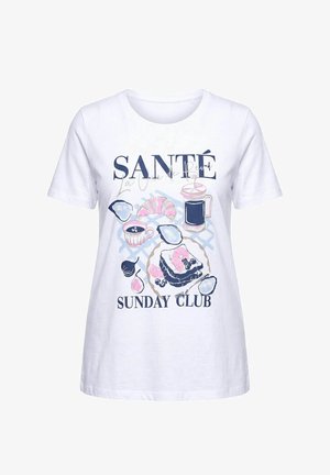 Angel of Style, SANTE SUNDAY CLUB SHORT SLEEVE GRAPHIC TEE - T-Shirt print - snow white