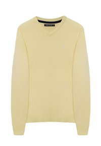 Polo Club V NECK RIGBY - Stickad tröja - light yellow
