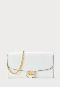 Lauren Ralph Lauren CROC EMBOSSED MEDIUM ADAIR CROSSBODY - Rankinė per petį - white