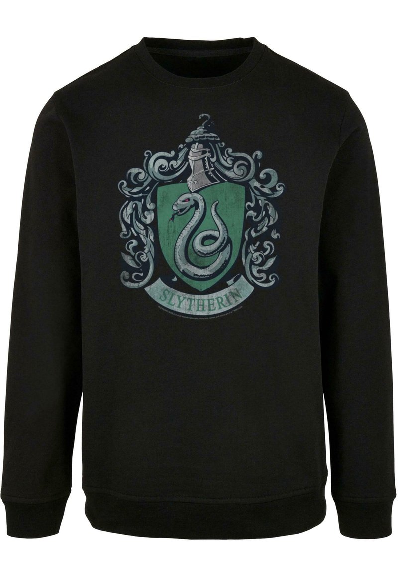 ABSOLUTE CULT HARRY POTTER - DISTRESSED SLYTHERIN CREST BASIC CREWNECK -  Sweatshirt - black/noir - ZALANDO.FR