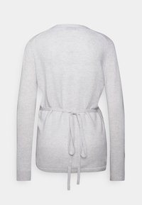 pure cashmere WRAP CARDIGAN - Casaco de malha - light grey