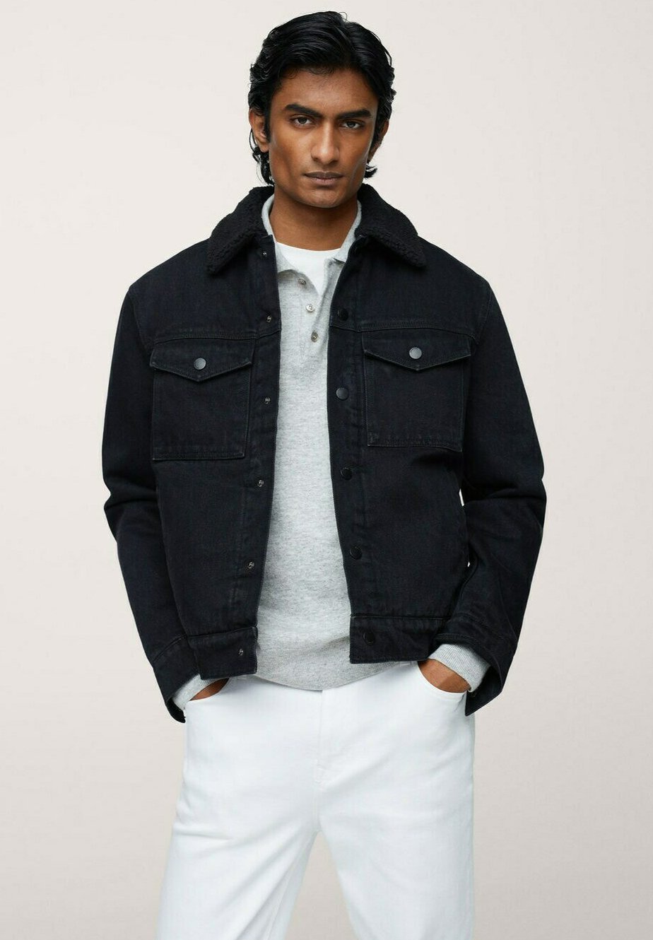 mango denim jacket mens