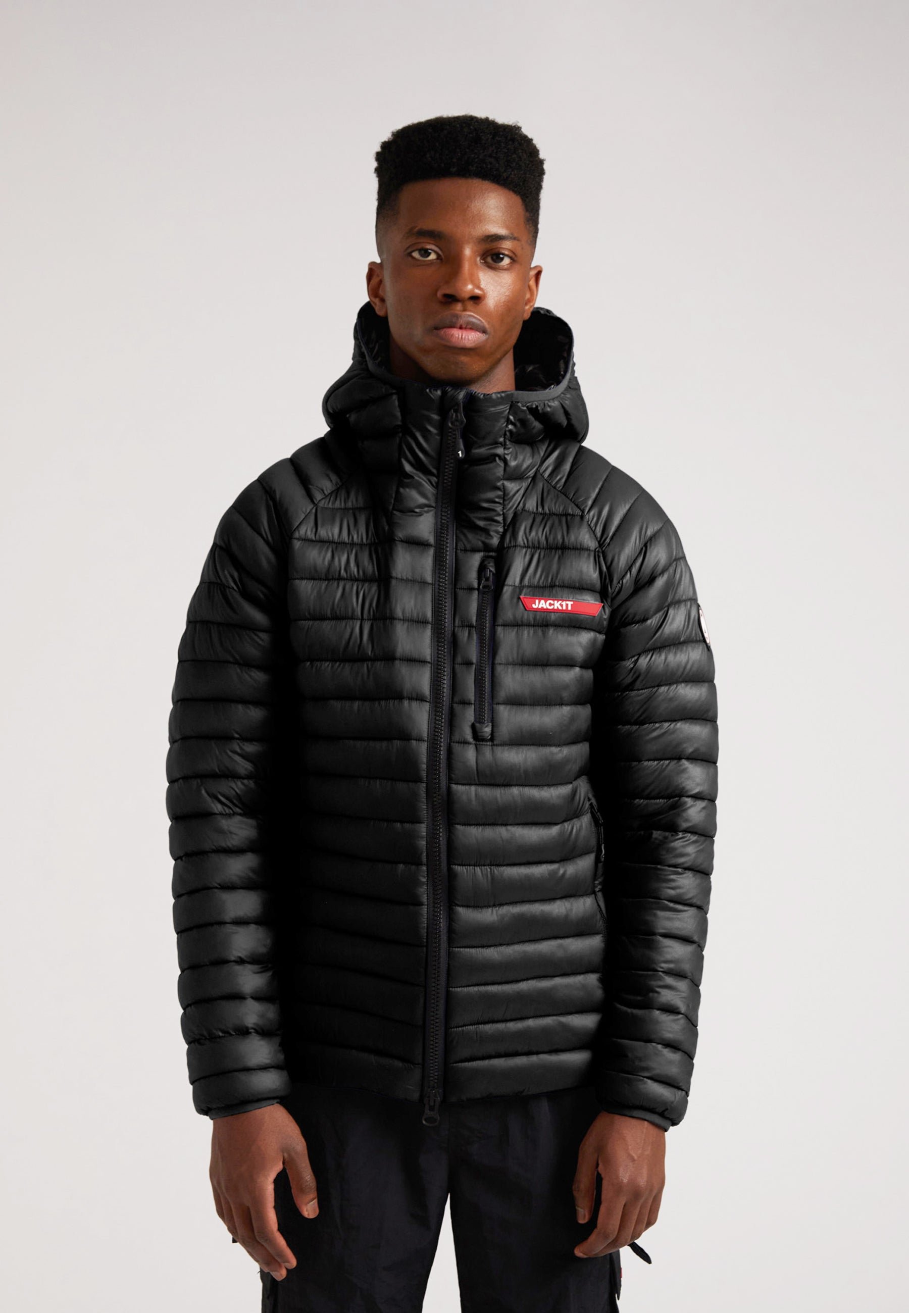 JACK1T SATEL1TE HOODED LIGHTWEIGHT COMPACT - Light jacket - BLACK