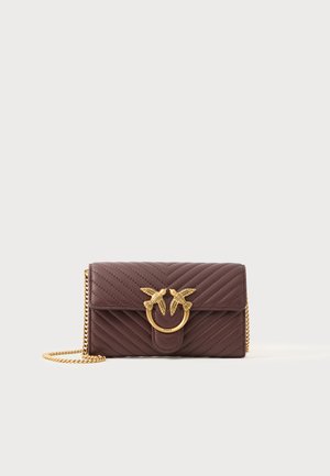 LOVE ONE WALLET - Keresztpántos táska - cioccolato amaro/antique gold-coloured