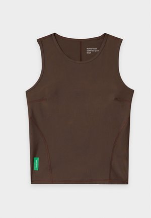 District Vision, FITTED TRAINING TANK - Μπλούζα - umber