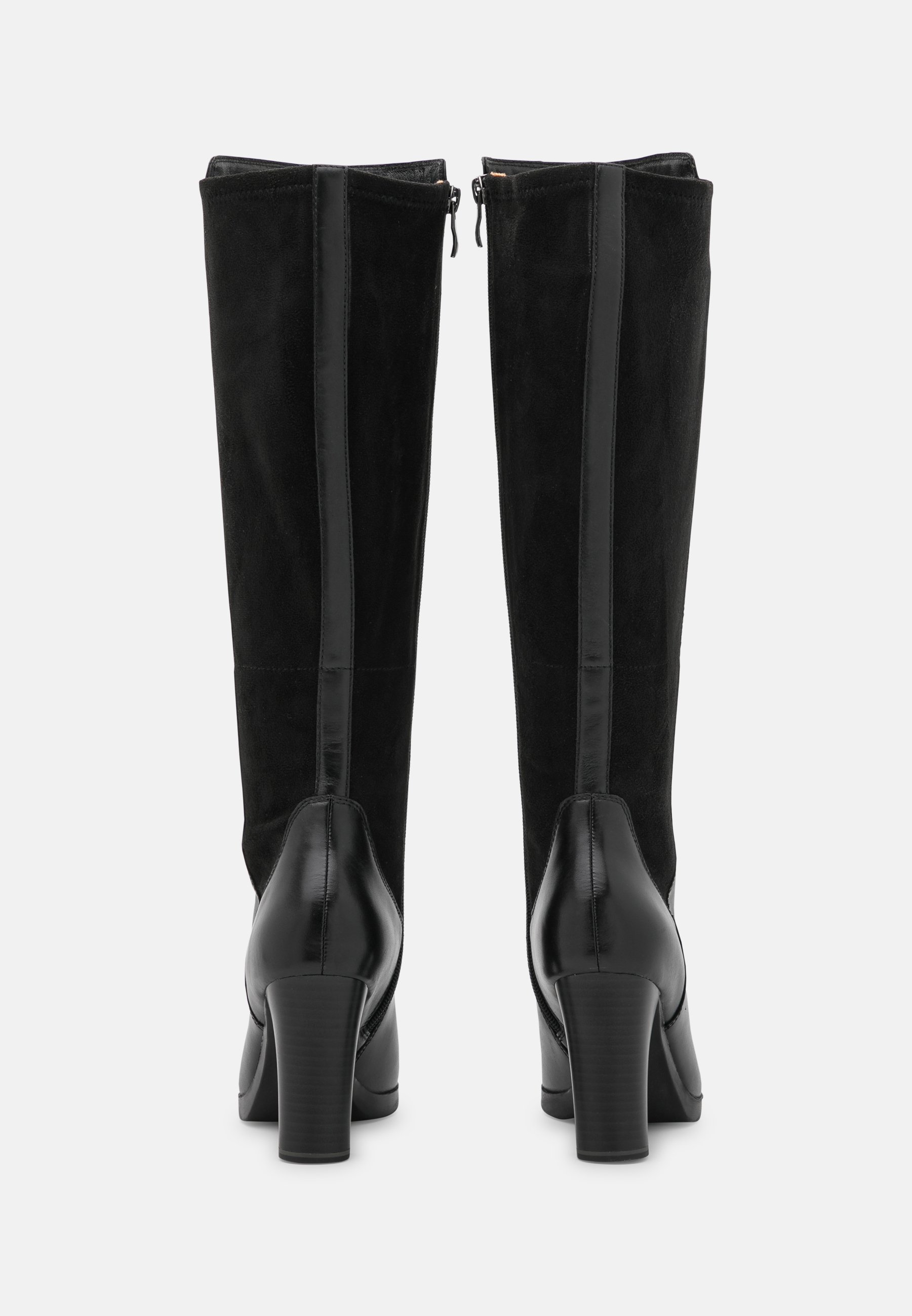 Chaussures Bottes hautes Bottes à talon Caprice Bottes \u00e0 talon noir style d\u00e9contract\u00e9