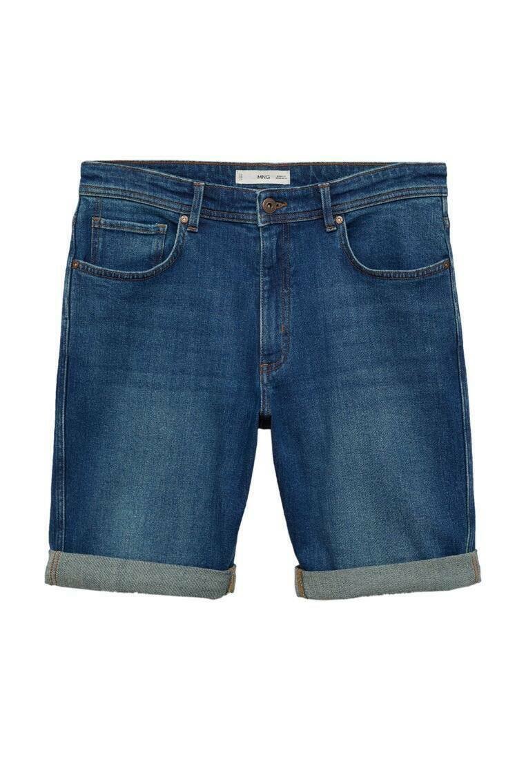 Mango Jeansshort donkerblauw