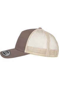 Flexfit TRUCKER 5-PANEL RETRO 2-TONE  - Šiltovka - brn/khaki