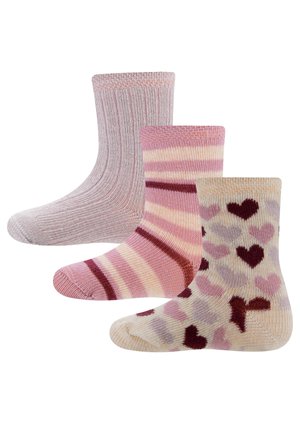 3ER-SET - Socks - old rose rosenrauch beige mel