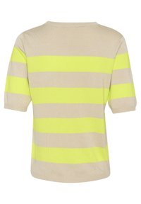 Kaffe KALIZZA - Marškinėliai su spaudiniu - feather gray lime bold stripe
