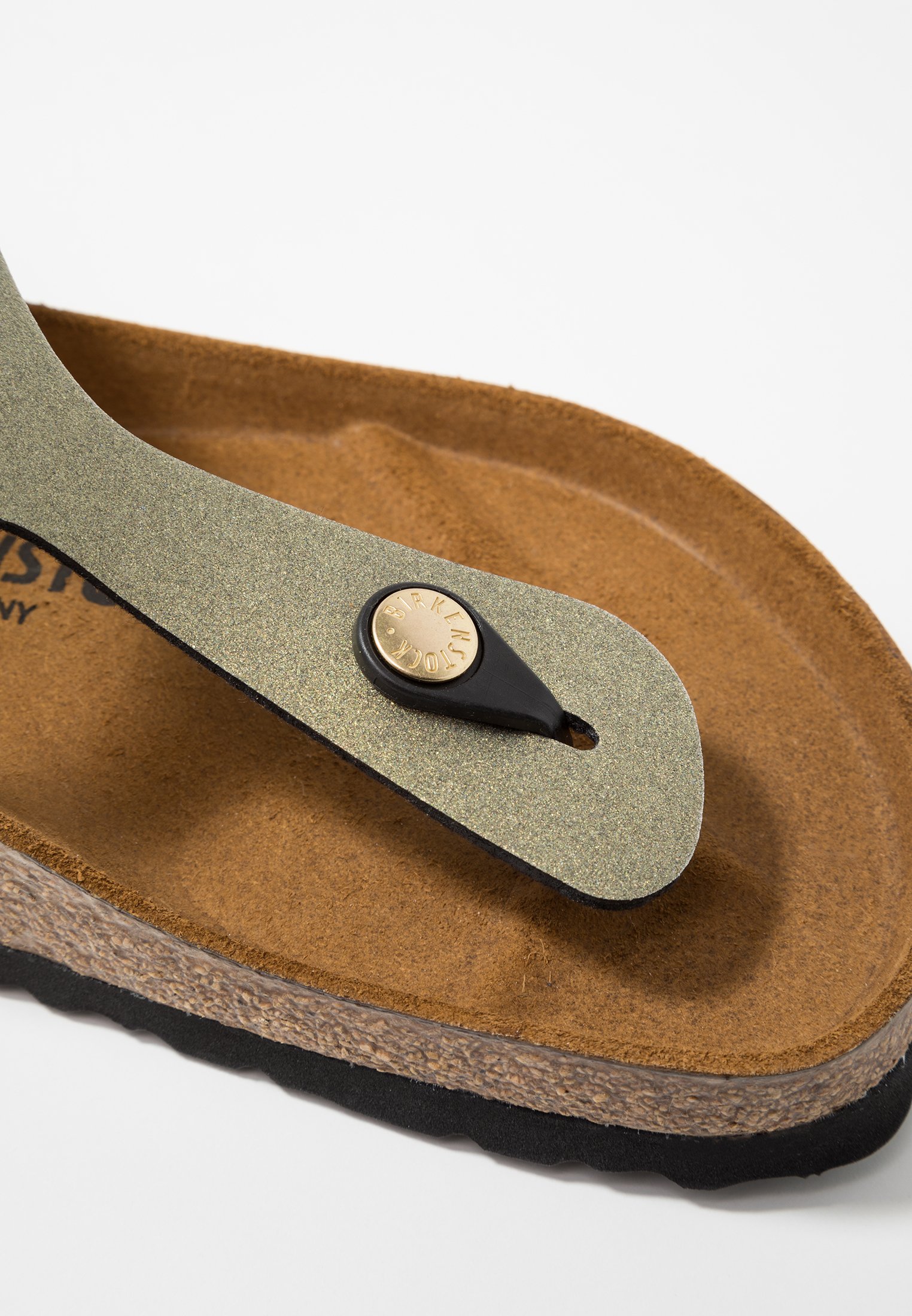 birkenstock arizona icy metallic stone gold