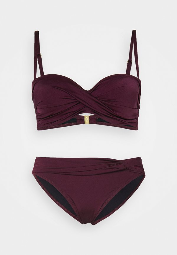 BANDEAU BIKINI SET - Bikini - bordeaux2